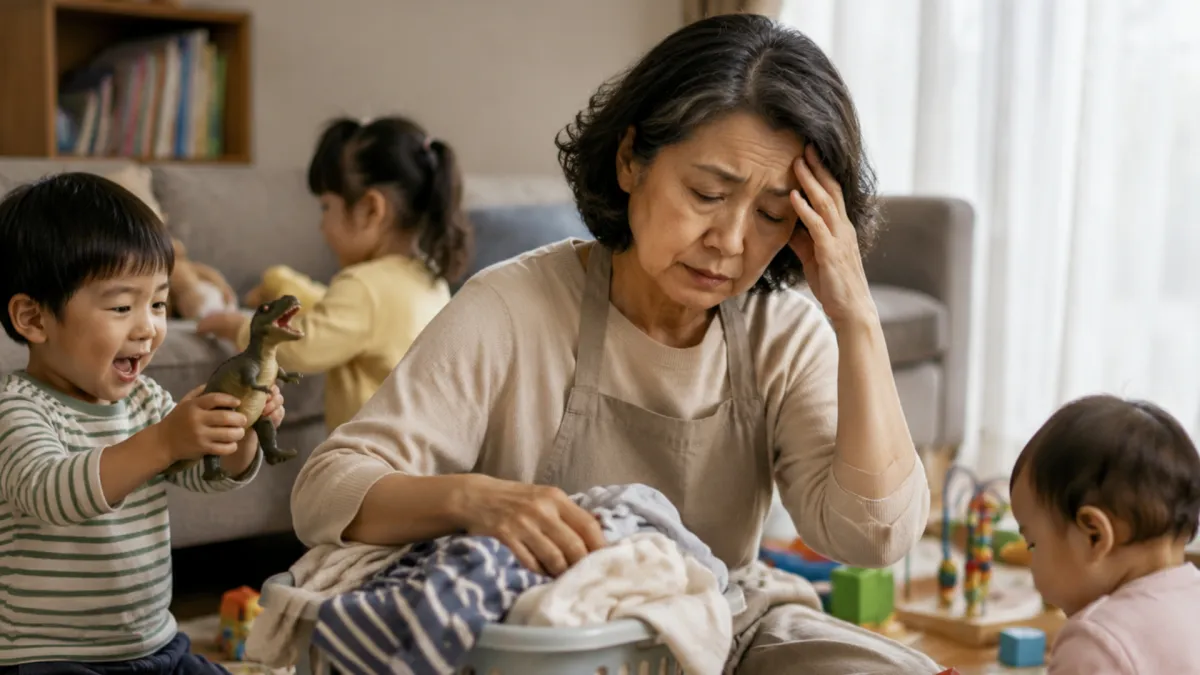 退休後幫忙照顧孫子,是許多家庭常見的安排。(示意圖/生成圖片)