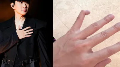 林俊傑昨(15)晚曬出手指受傷彎曲變形照,呈現近乎90度的直角。(圖/翻攝自IG/林俊傑jjlin)