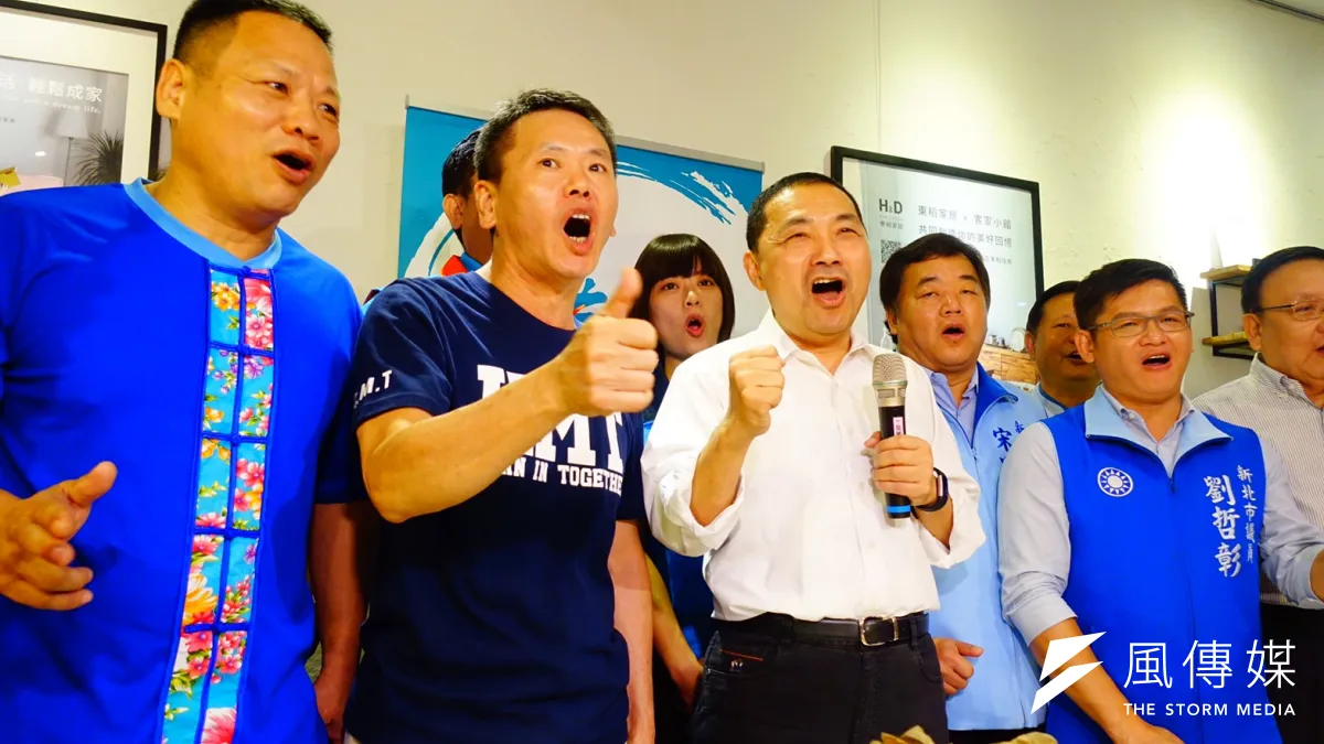 國民黨新北市長參選人侯友宜26日發表客家行動政見。(羅暐智攝)