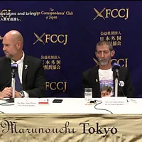 イスラエル人質の家族が来日し、ガザで拘束中の息子の解放を日本と国際社会に訴えた。(写真/FCCJ提供) イスラエル人質の家族が来日し、ガザで拘束中の息子の解放を日本と国際社会に訴えた。(写真/FCCJ提供)
