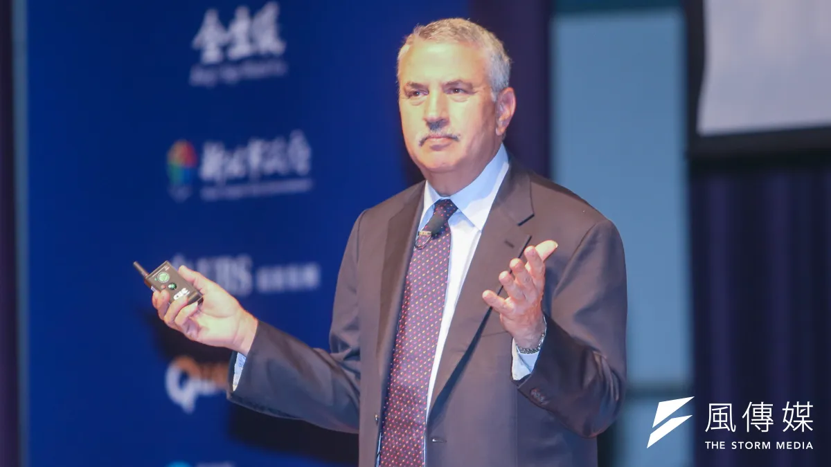 世界趨勢大師湯馬斯•佛里曼(Thomas L.Friedman)訪台。(陳明仁攝)