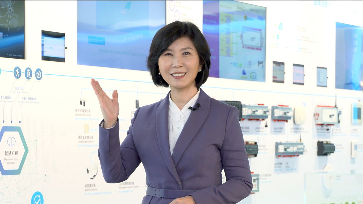 台達品牌長郭珊珊闡述此次COMPUTEX SMART WELL BEING的概念。(圖/台達提供) 台達品牌長郭珊珊闡述此次COMPUTEX SMART WELL BEING的概念。(圖/台達提供)