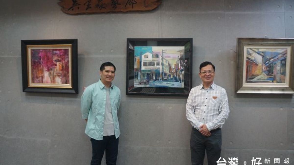 紀念楊梅攝影家吳金淼 畫家詹展冠秀出油畫作品 紀念楊梅攝影家吳金淼 畫家詹展冠秀出油畫作品