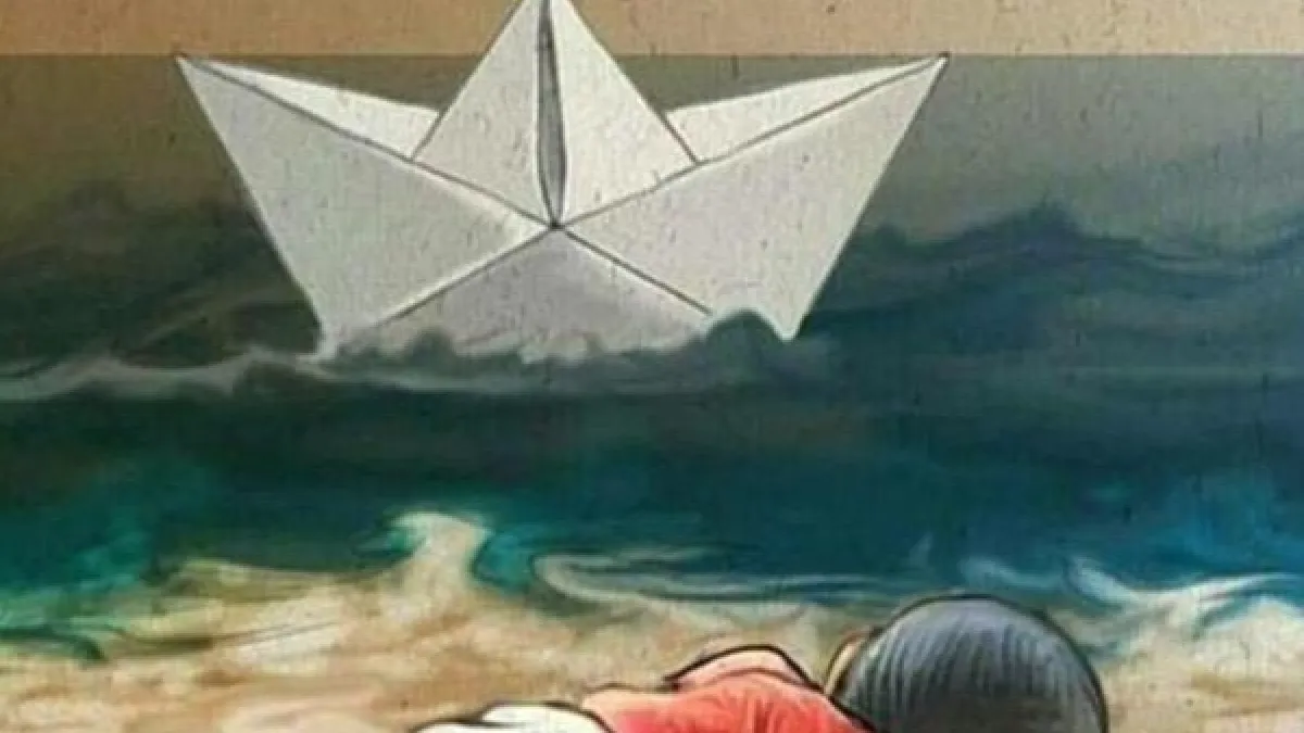 來不及長大的落難天使,亞藍(Aylan Kurdi)。(取自推特)