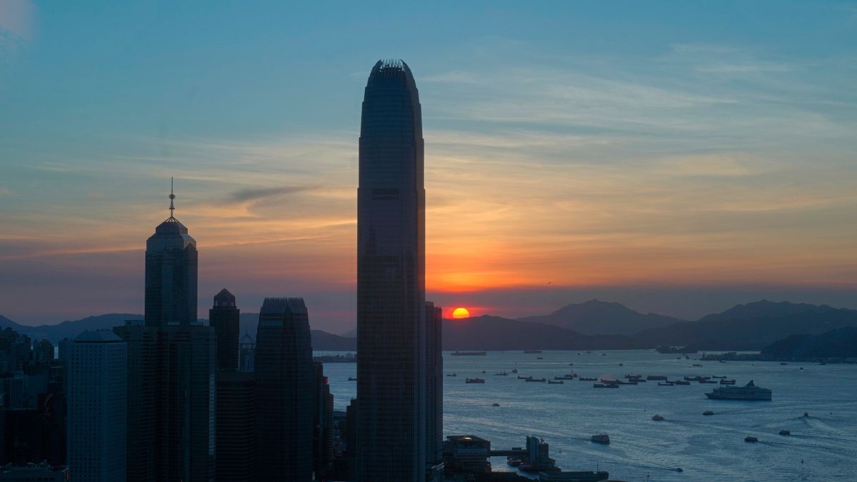 籠罩在「港版國安法」陰影下的香港天際線。(AP) 籠罩在「港版國安法」陰影下的香港天際線。(AP)