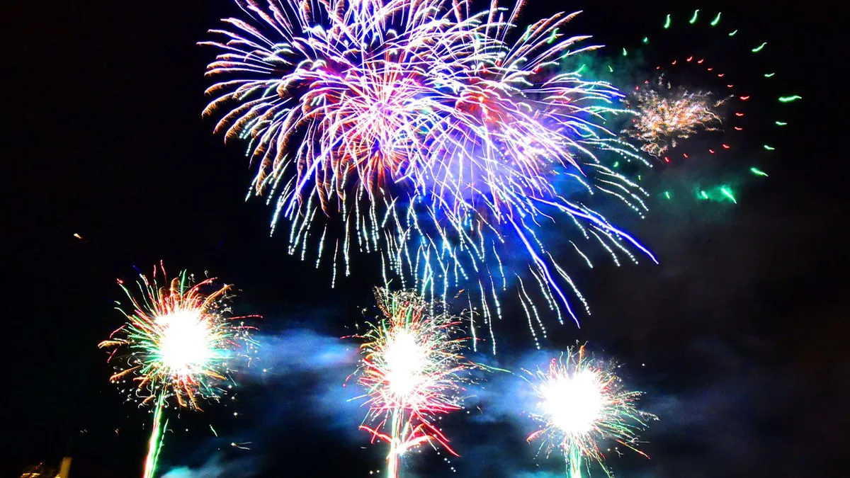 龍潭大池花火之夜 五彩繽紛煙火照亮夜空