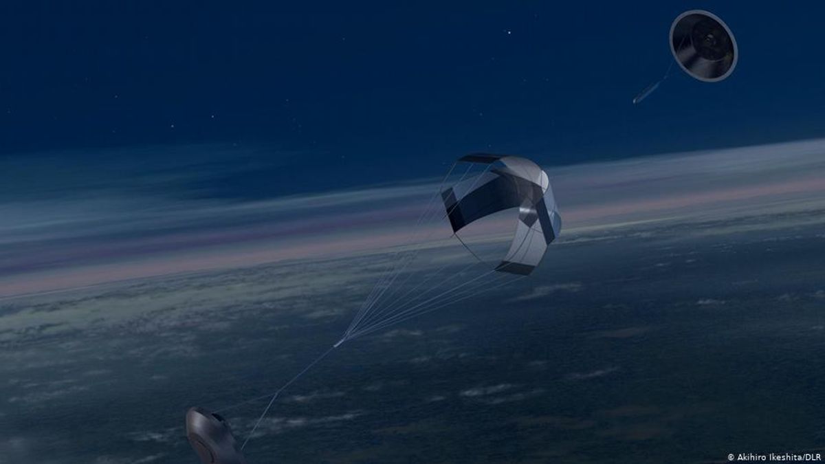 日本太空探測器 "隼鳥2號 "將從小行星 "龍宮 "上採集到的塵埃和岩石樣本成功地送回地球。(DW) 日本太空探測器 "隼鳥2號 "將從小行星 "龍宮 "上採集到的塵埃和岩石樣本成功地送回地球。(DW)