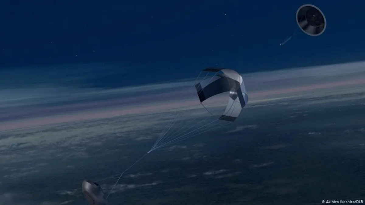 日本太空探測器 "隼鳥2號 "將從小行星 "龍宮 "上採集到的塵埃和岩石樣本成功地送回地球。(DW)