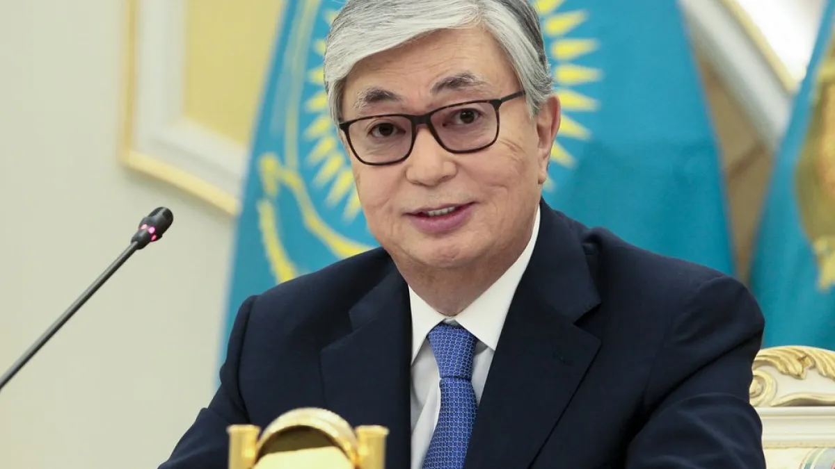 哈薩克總統托卡葉夫(Kassym-Jomart Tokayev)。(AP)