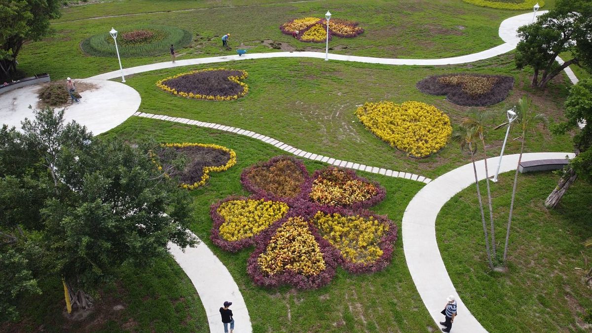 淡水商工學生團隊以「心環原」進行五股垃圾山空地綠美化規劃,增添新北市景觀美學文化。(圖/新北市景觀處提供) 淡水商工學生團隊以「心環原」進行五股垃圾山空地綠美化規劃,增添新北市景觀美學文化。(圖/新北市景觀處提供)