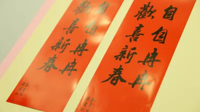 總統府「自自冉冉」春聯引發熱烈討論,連國家教育研究院都考慮將其納入辭典中。(總統府)