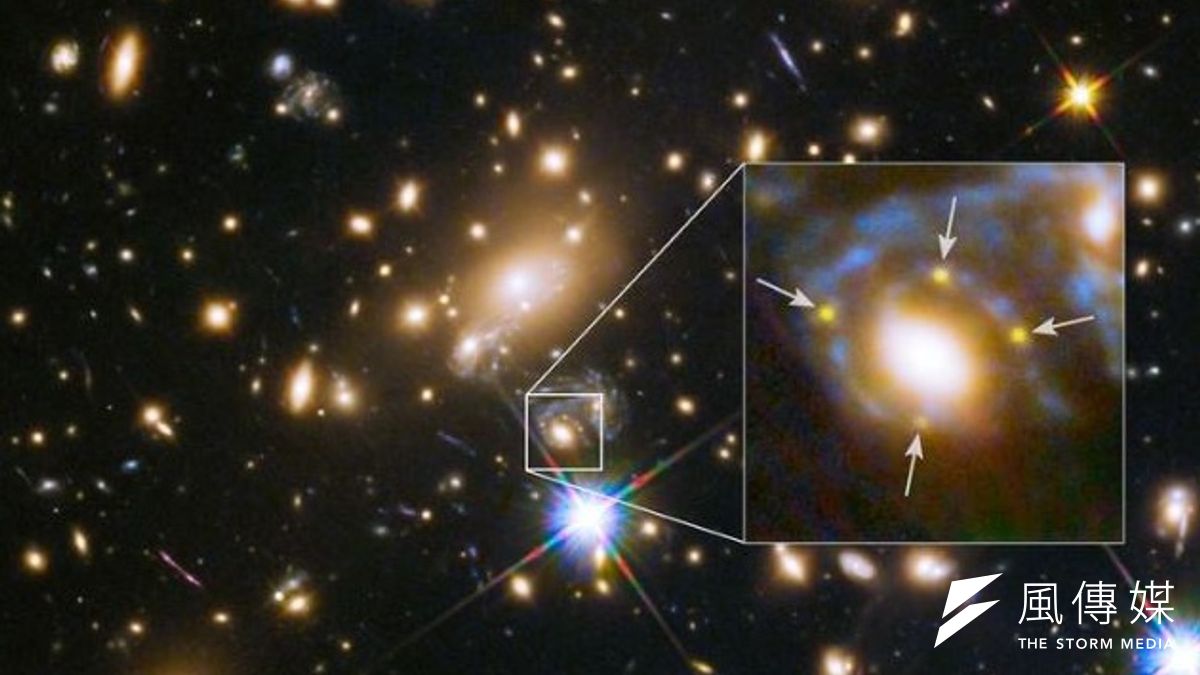 哈伯太空望遠鏡記錄到完美的「愛因斯坦十字」(NASA) 哈伯太空望遠鏡記錄到完美的「愛因斯坦十字」(NASA)