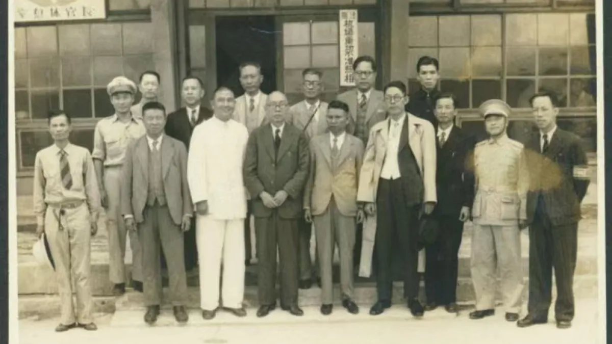 1946年「台灣光復致敬團」成員合照。(台灣抗日志士親屬協進會提供)