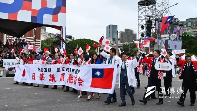 中華民國的雙十國慶,不是台獨建國紀念日。圖為日華議員懇談會參加國慶典禮。(陳昱凱攝)