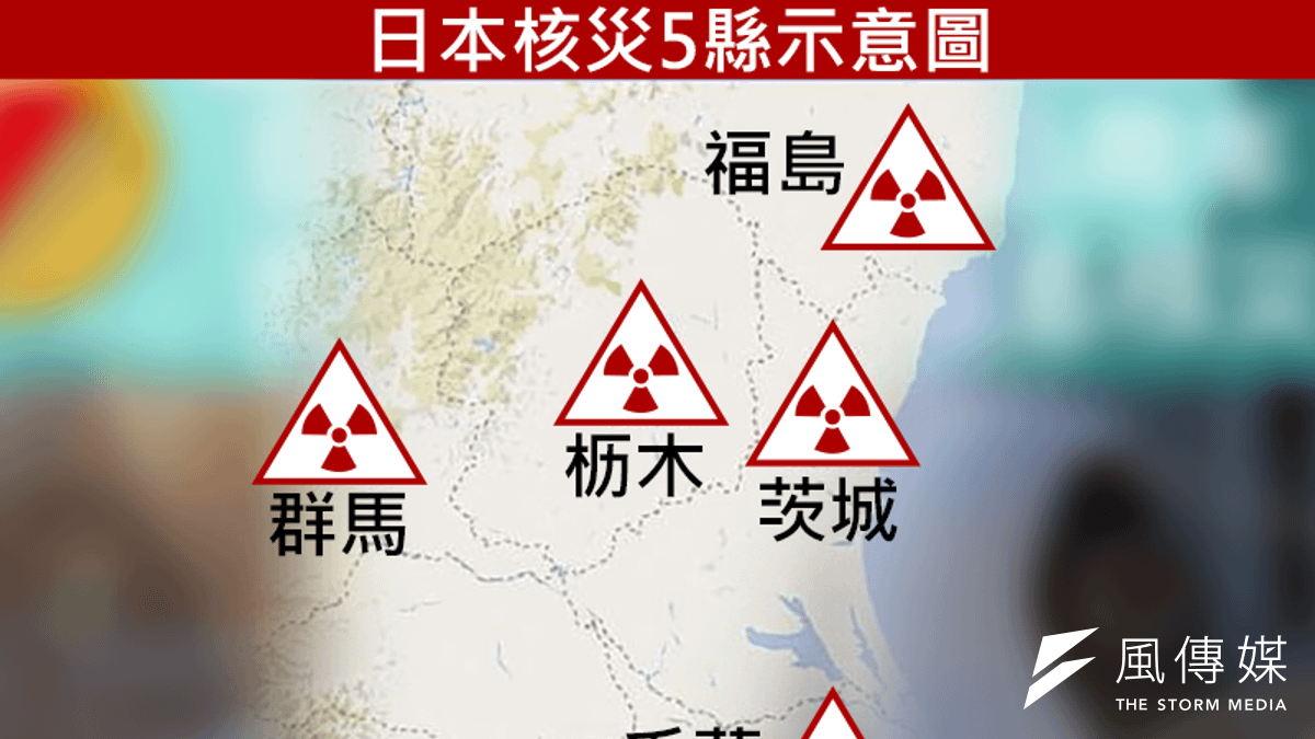 福島第一核電廠因地震引發海嘯導致核爆,一時之間,福島連同附近的群馬、櫪木、茨城及千葉5個縣,都被列為核災區,全球第一時間亦同步對核災地區出口的食品說「NO」。(影像合成/風傳媒) 福島第一核電廠因地震引發海嘯導致核爆,一時之間,福島連同附近的群馬、櫪木、茨城及千葉5個縣,都被列為核災區,全球第一時間亦同步對核災地區出口的食品說「NO」。(影像合成/風傳媒)