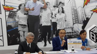 針對民進黨立委段宜康持續緊咬土地及欠稅爭議,侯友宜競總執行副總幹事謝政達首先發言,他感嘆「惡質選風就像霧霾一樣不會散去」。(侯友宜競選辦公室提供)