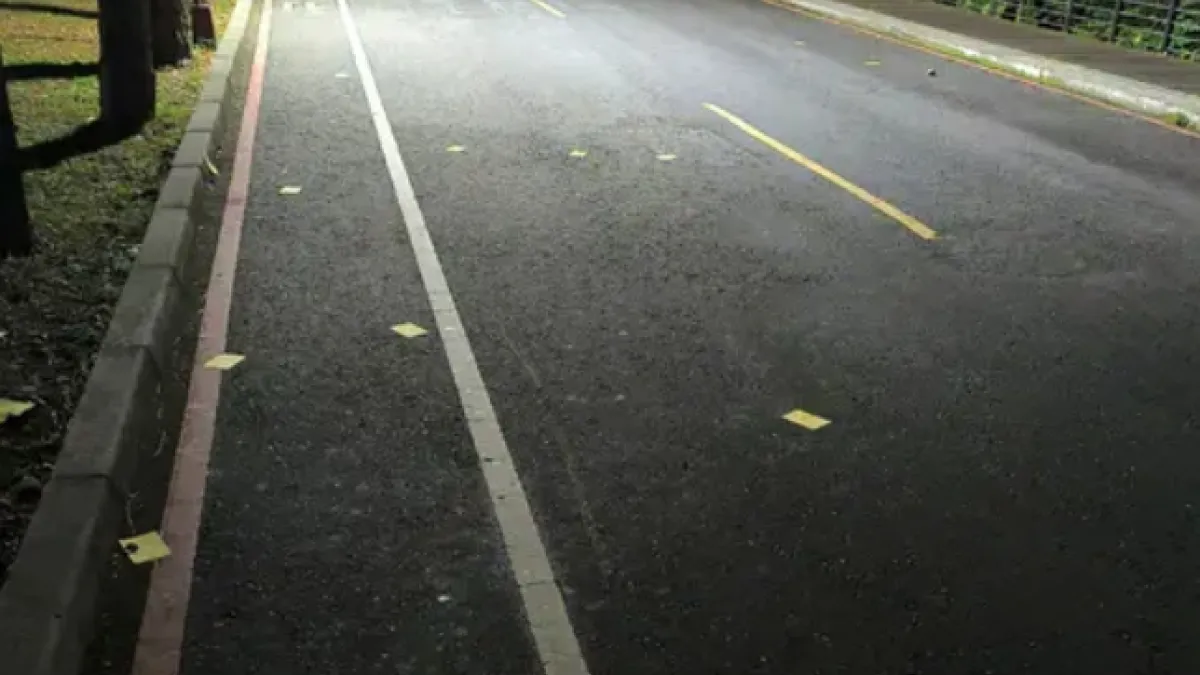 清大校園驚見冥紙滿地。(圖/翻攝自Dcard)