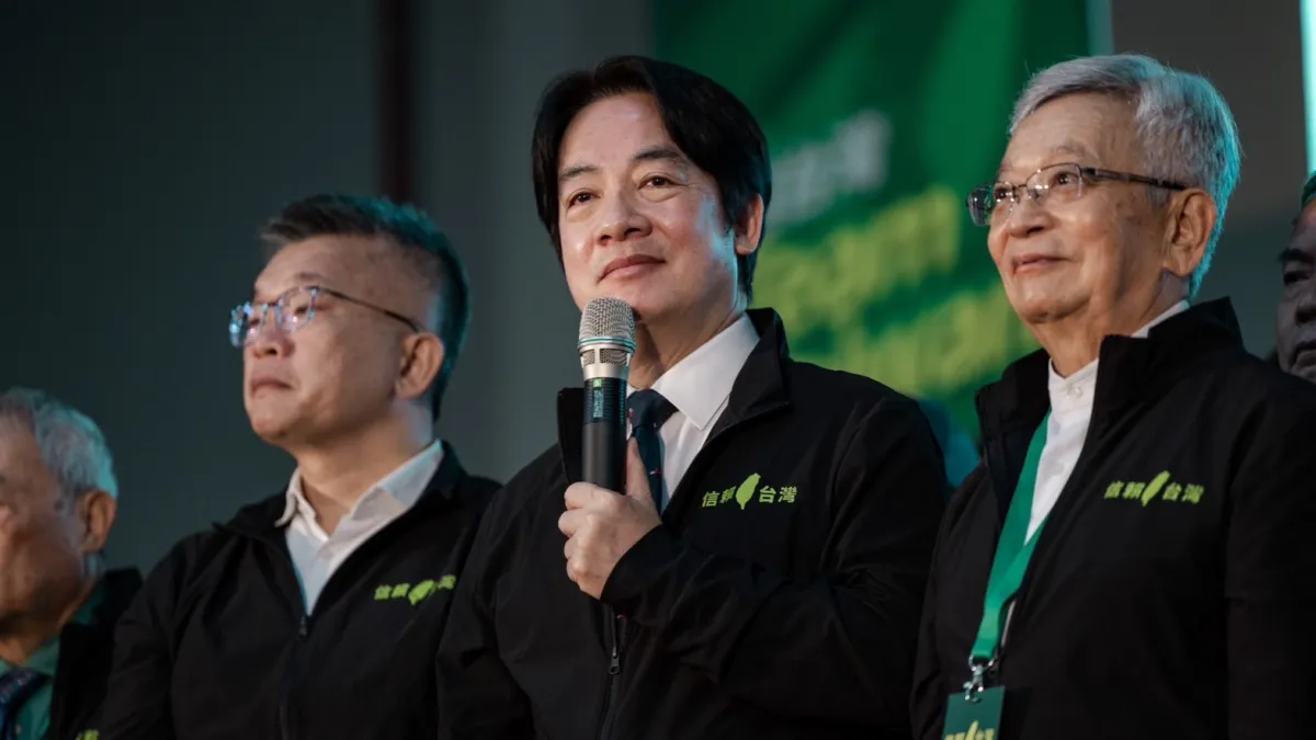民進黨主席暨總統候選人賴清德今(30)日出席「台中市信賴台灣之友會成立大會」。(民進黨提供)