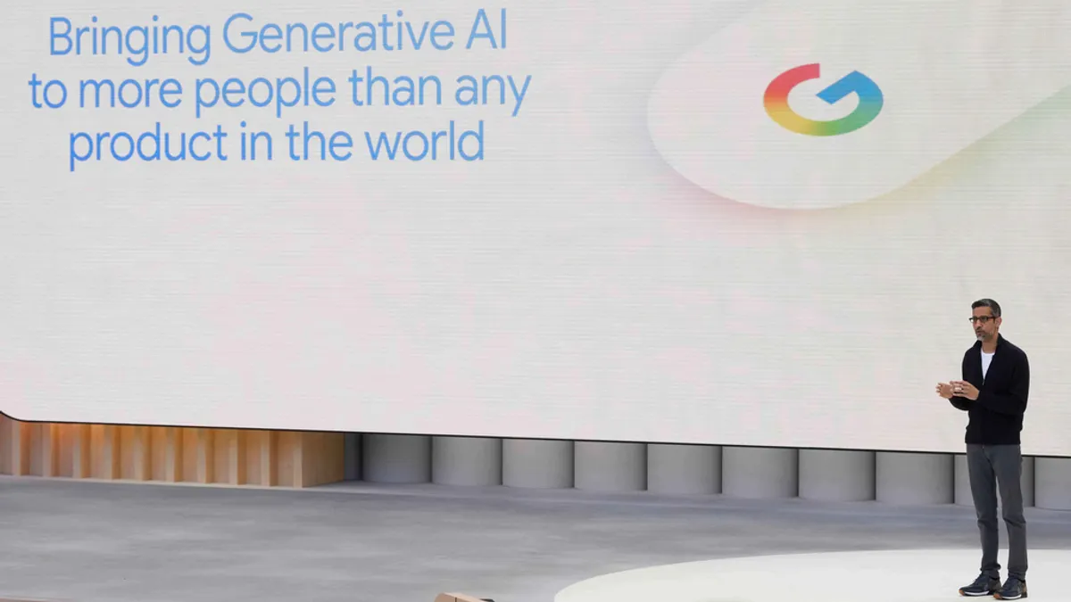 グーグルは自社のAIを検索エンジンに既に統合している。(AP通信) グーグルは自社のAIを検索エンジンに既に統合している。(AP通信)