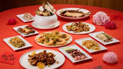 誠品行旅聚聚樓集結六品精巧前菜、四道東方功夫大菜、飽含海陸珍味的人蔘鮑魚雞湯盅,滋養新春季,點亮新歲夜(圖片來源:誠品行旅提供)