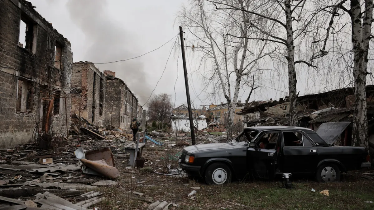 Donetsk, a frontline in the Russia-Ukraine War, has been severely damaged by prolonged conflict. (Associated Press)