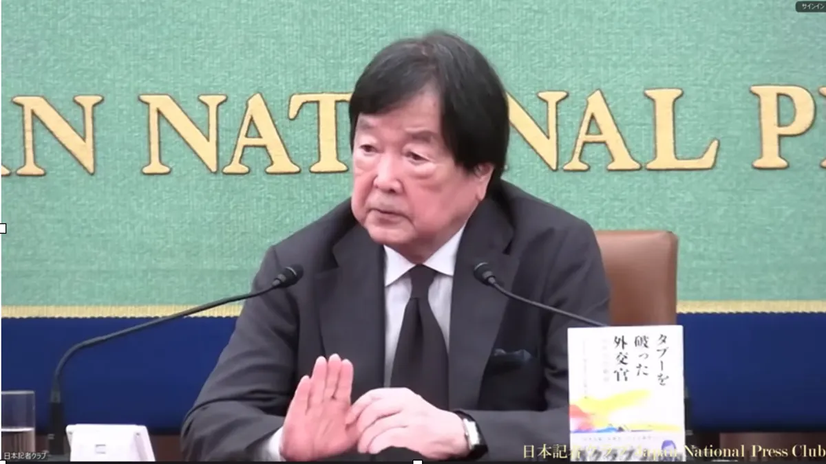 田中均氏は外交のタブーを問うて、日本の主体性強化を訴えた。(写真:日本記者クラブ) 田中均氏は外交のタブーを問うて、日本の主体性強化を訴えた。(写真:日本記者クラブ)