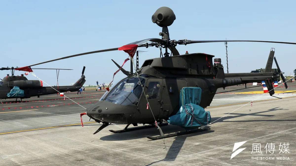 一架隸屬陸軍航特部飛訓部的OH–58D「奇歐瓦」戰搜直升機,今(6)日下午驚傳發生重落地情況。(資料照,蘇仲泓攝)