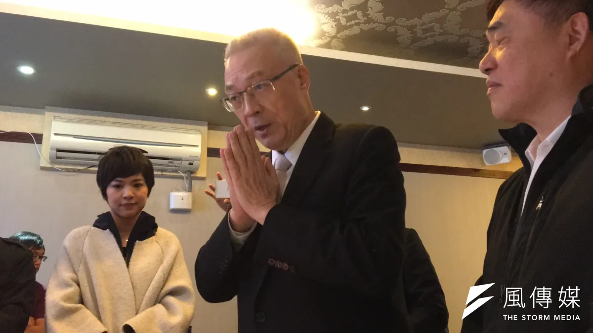 國民黨主席吳敦義提前慶祝70歲生日。(羅暐智攝)