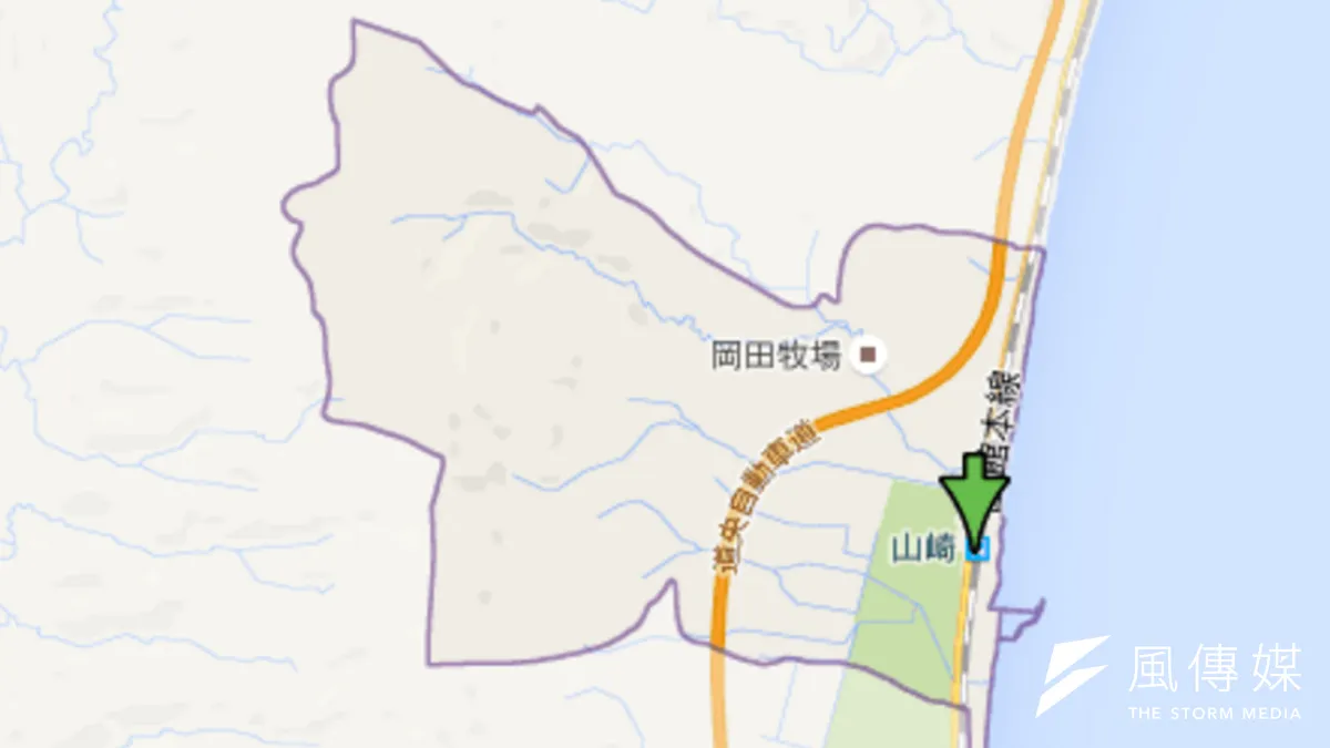 北海道八雲町山崎(取自Google Map)