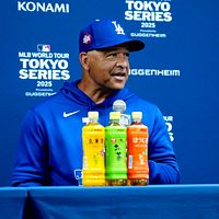 ロサンゼルス・ドジャース監督デーブ・ロバーツ(Dave Roberts)。(張庭瑜撮影) ロサンゼルス・ドジャース監督デーブ・ロバーツ(Dave Roberts)。(張庭瑜撮影)