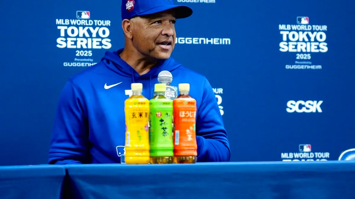 洛杉磯道奇隊總教練戴夫・羅伯斯(Dave Roberts)。(張庭瑜攝) 洛杉磯道奇隊總教練戴夫・羅伯斯(Dave Roberts)。(張庭瑜攝)