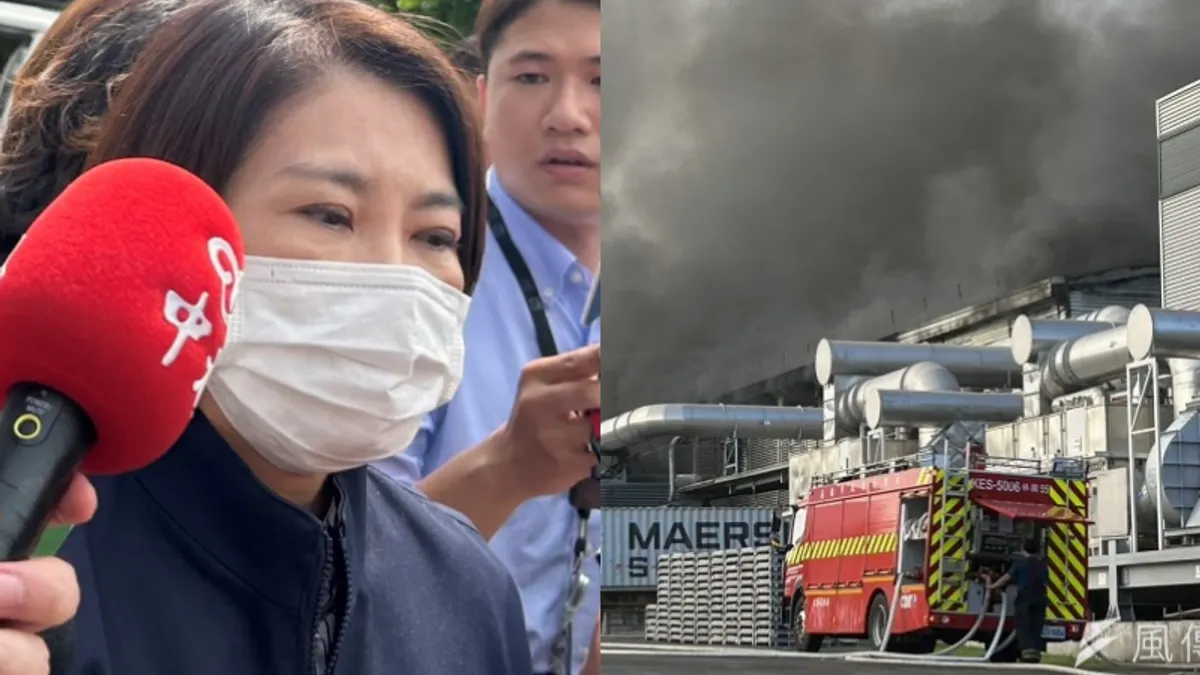 屏東縣長周春米與消防局長許美雪一同受訪講述屏東大火細節。(圖/李東陞攝) 屏東縣長周春米與消防局長許美雪一同受訪講述屏東大火細節。(圖/李東陞攝)