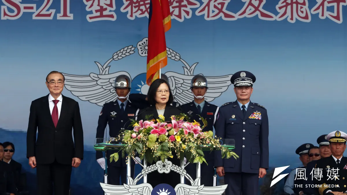 總統蔡英文表示,獵雷艦案的挫折,不會改變國防自主的方向。(蘇仲泓攝)