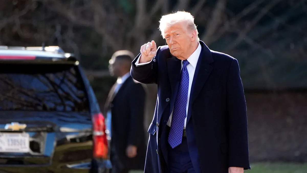 アメリカのトランプ大統領。(AP通信)