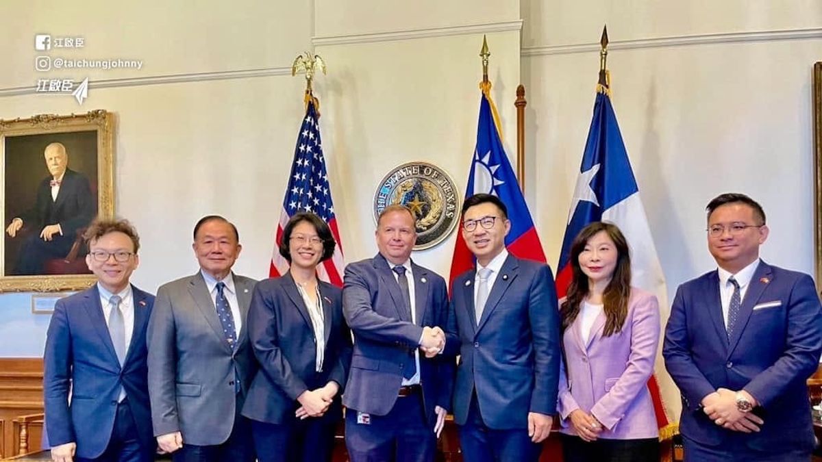 德州副州務卿 Dave Nelson 接待立法院訪團。(圖/江啟臣辦公室提供) 德州副州務卿 Dave Nelson 接待立法院訪團。(圖/江啟臣辦公室提供)