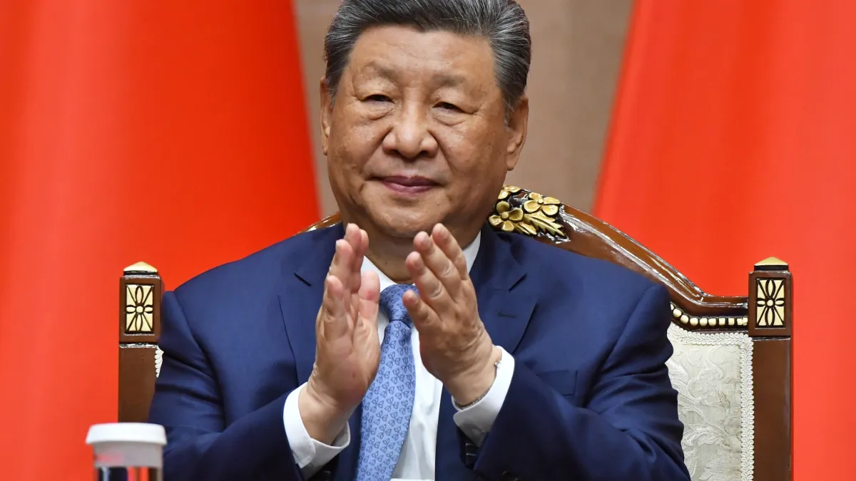 China's revised National Defense Mobilization Law is set to take effect on October 1, 2026. Pictured is Chinese President Xi Jinping. (File photo, Associated Press)