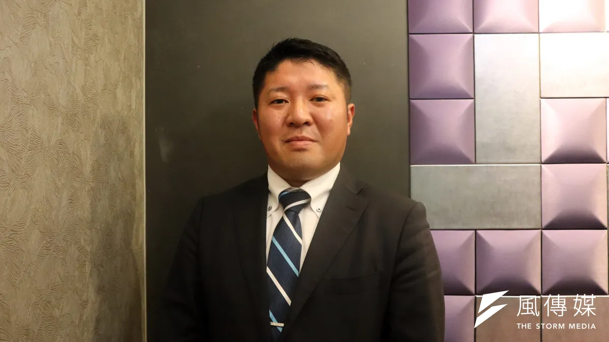 20231010日本茨城縣石岡市議員鈴木将史。(蔡娪嫣攝)