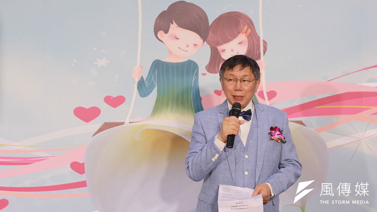台北市長柯文哲15日上午出席春季結婚購物節活動。談及2020年總統大選。(方炳超攝) 台北市長柯文哲15日上午出席春季結婚購物節活動。談及2020年總統大選。(方炳超攝)