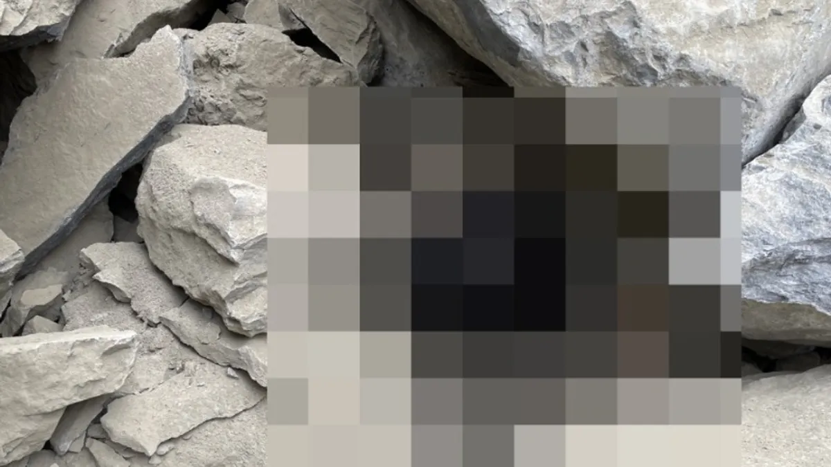 花蓮大地震導致砂卡礑步道出現罹難者。(圖/翻攝自記者爆料網)