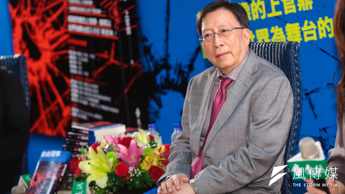 前行政院長劉兆玄以筆名上官鼎於22日召開「從台灣來」新書記者會。(顏麟宇攝)