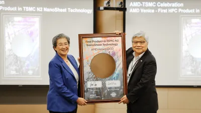 代號“Venice”的新一代AMD EPYC CPU,為首款採用台積電新一代N2製程技術的高效能運算產品。(AMD提供)