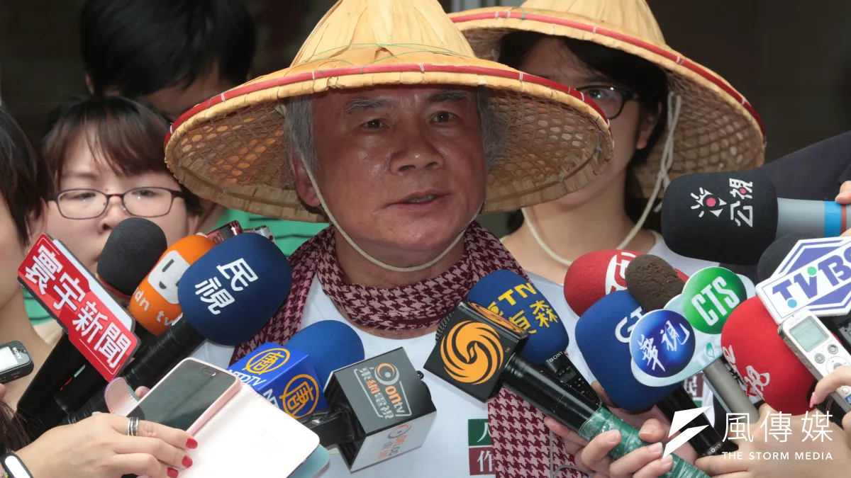 民進黨前主席林義雄舉行記者會。(余志偉攝)