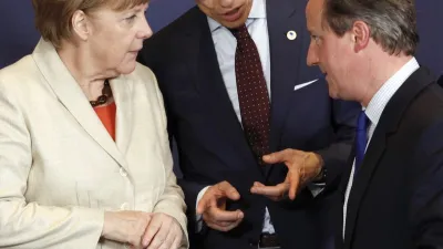 英國首相卡麥隆與德國總理梅克爾