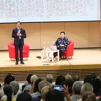 長風基金会の江宜樺会長(左)が主催し、米スタンフォード大学フーバー研究所の研究員、郭岱君氏(右)が16日に「抗戦勝利80周年」特別講演を行った。(顏麟宇撮影) 長風基金会の江宜樺会長(左)が主催し、米スタンフォード大学フーバー研究所の研究員、郭岱君氏(右)が16日に「抗戦勝利80周年」特別講演を行った。(顏麟宇撮影)