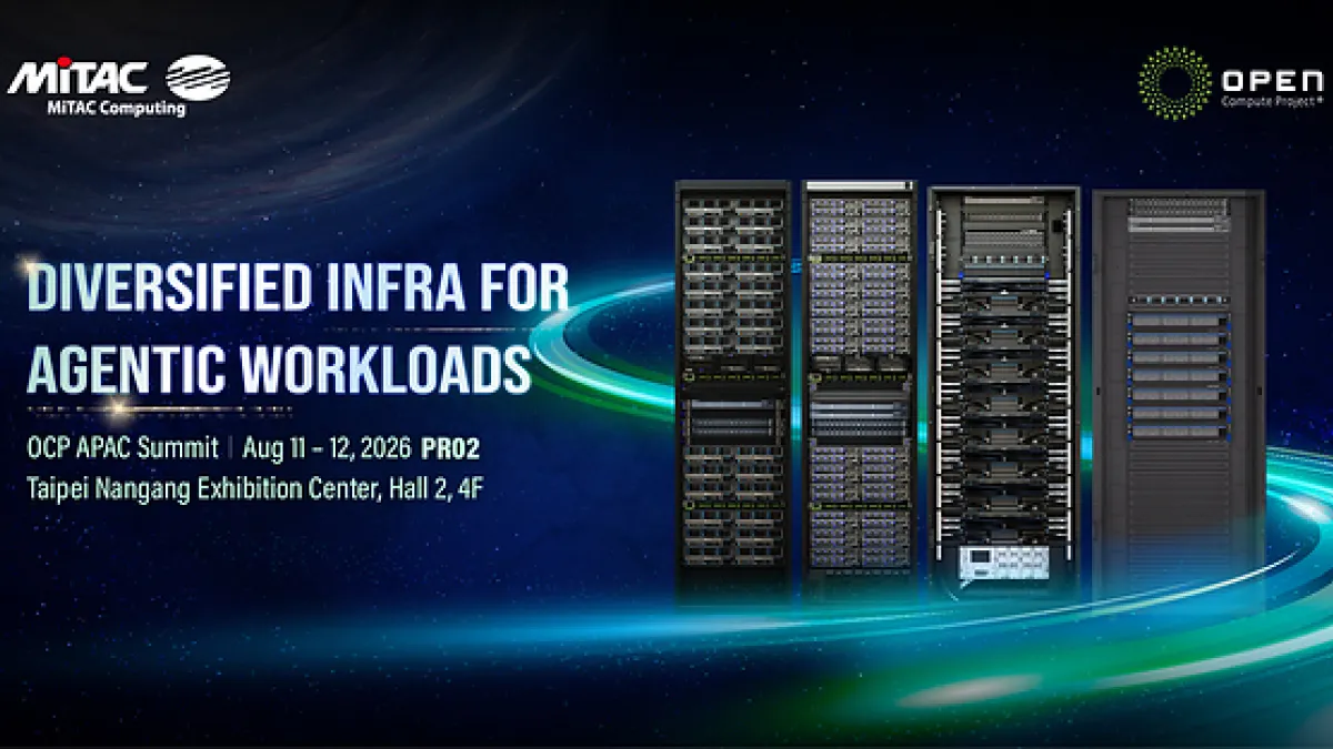 MiTAC Computing Showcases Diversified Infra for Agentic Workloads at OCP APAC Summit
