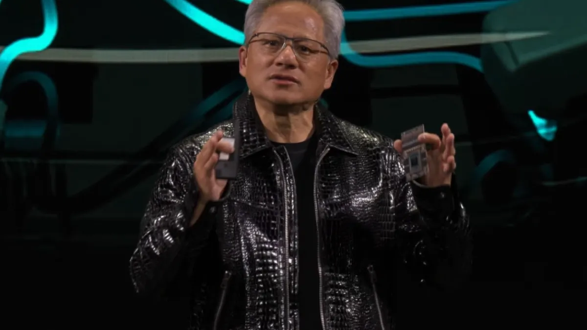 輝達執行長黃仁勳在美國消費性電子展(CES)發表演說。(取自NVIDIA GeForce直播)