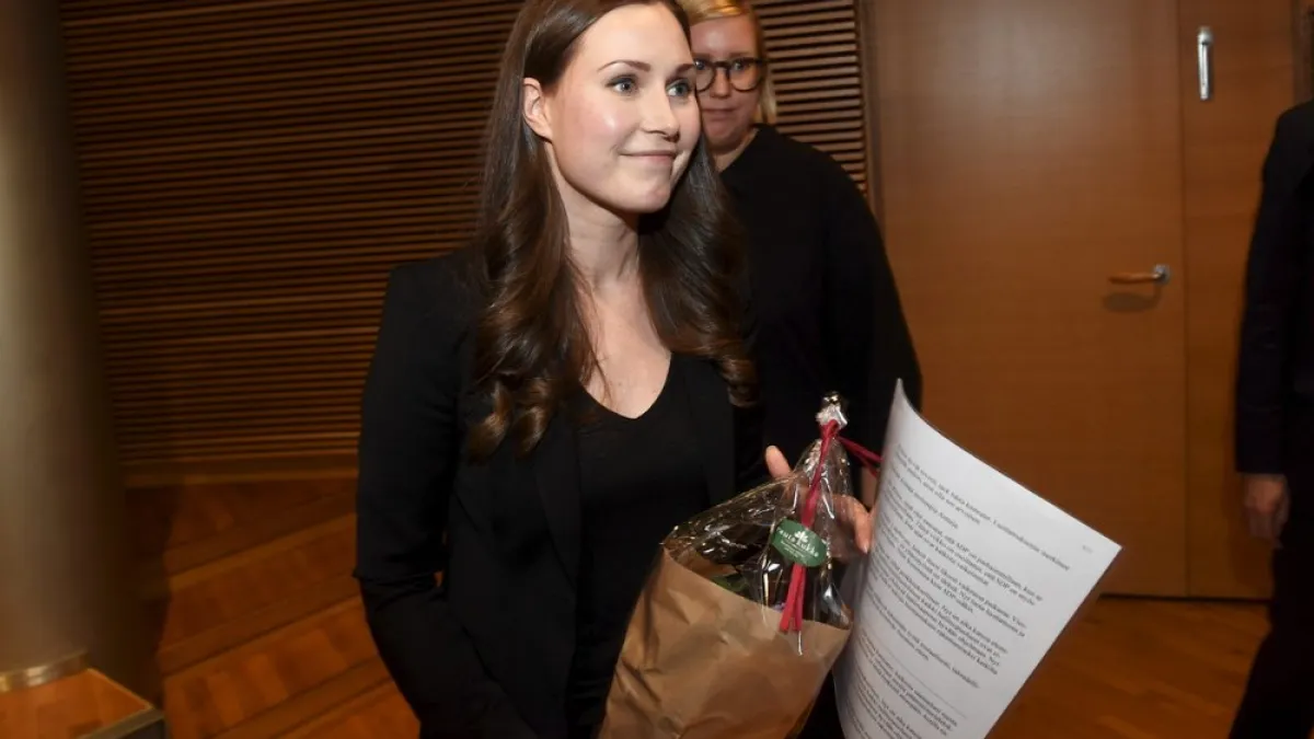 34歲的馬林(Sanna Marin)成為芬蘭史上最年輕總理(AP)