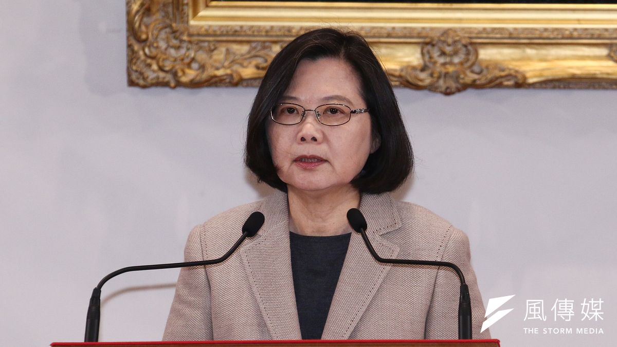 20190101-總統蔡英文於總統府進行2019新年談話。(蔡親傑攝) 20190101-總統蔡英文於總統府進行2019新年談話。(蔡親傑攝)