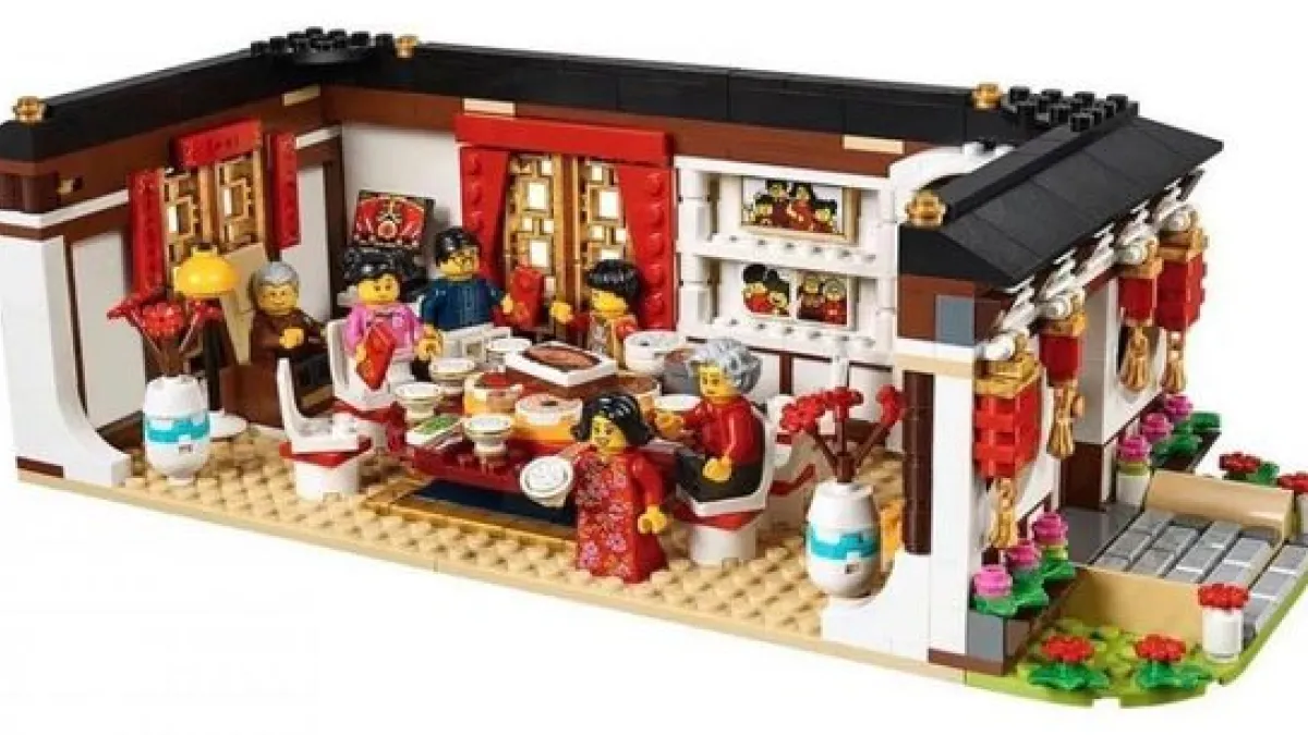 用樂高積木堆起來的中國新年場景,整個可愛到不行!(圖/城市美學新態度)