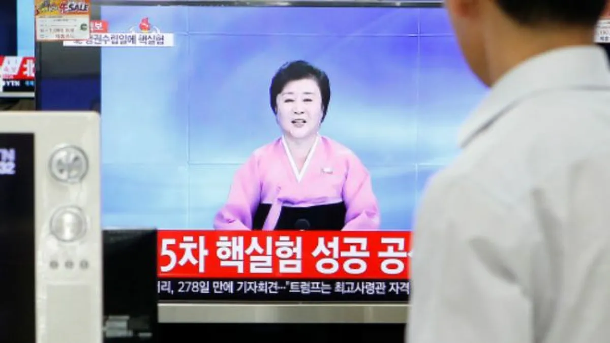 北韓進行第5次核試驗。(BBC中文網)